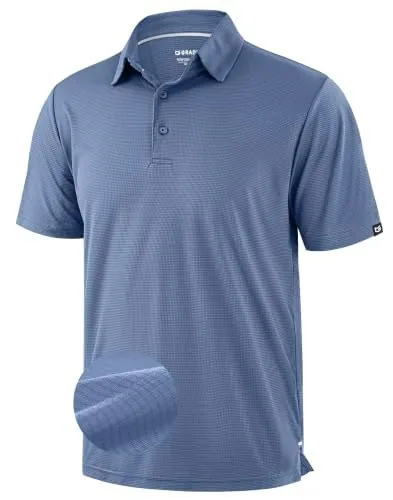 G Gradual Men's Quick-Dry Short Sleeve Golf Polo Shirt