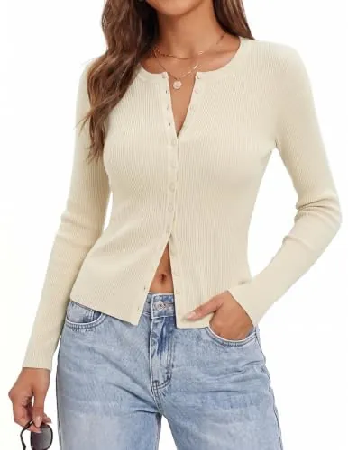 GRACE KARIN Burgundy Cropped Fitted Dressy Cardigan