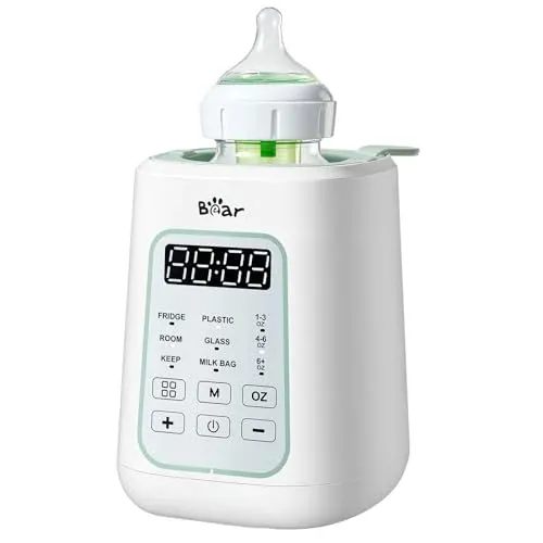 Bear Baby Bottle Warmer with 24H Keep Warm & Auto Shut-Off (Green)