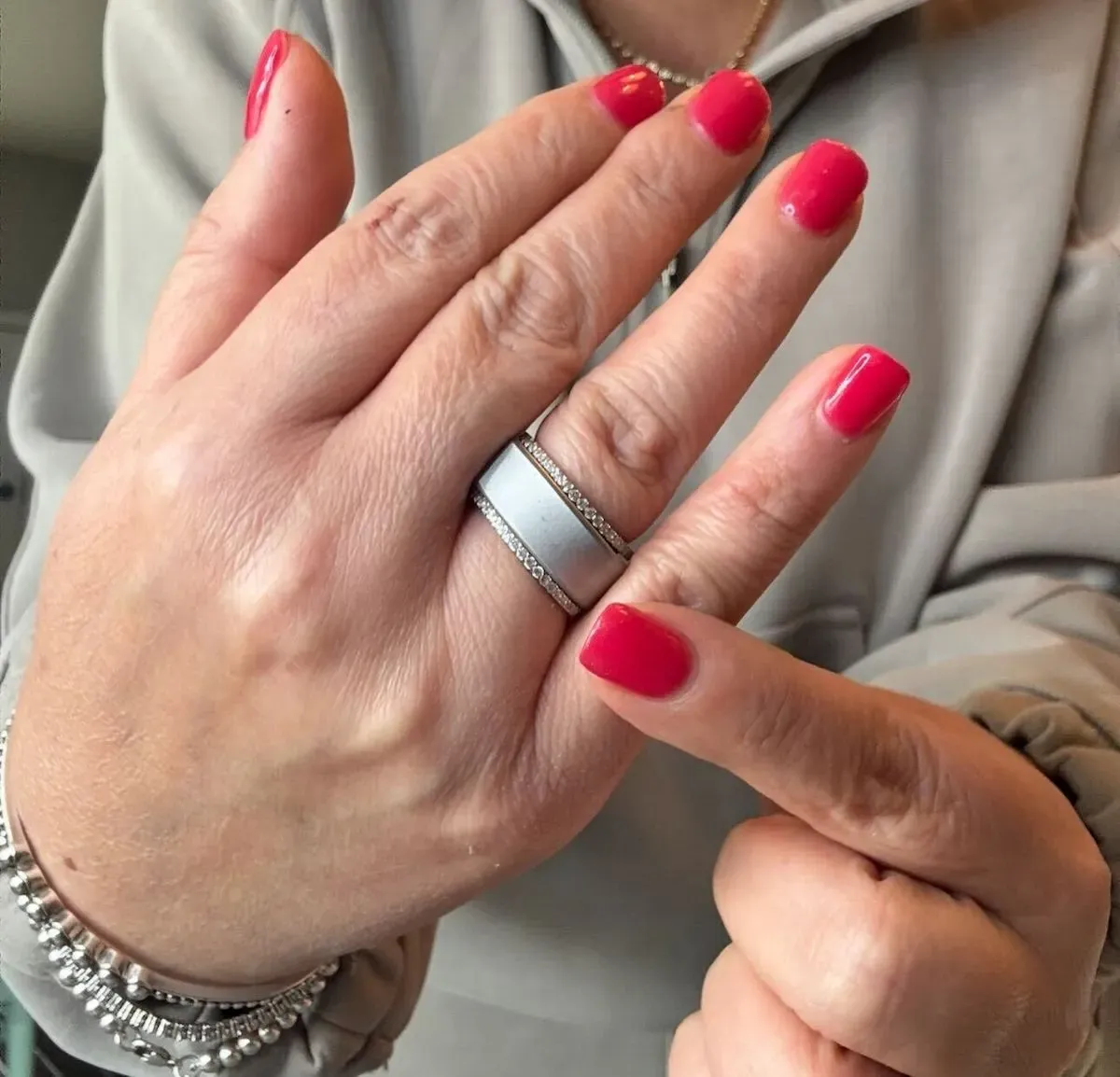 Moissanite Wedding Band