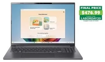 Cert. Refurb: Acer Aspire 16 Laptop: 16" FHD+ 120Hz, Core Ultra 5 226V, 16GB DDR5, 1TB SSD - F/S