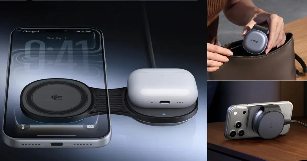 MagFlow Pro Qi2.2 25W Pocket-Sized 2-in-1 Foldable Charger