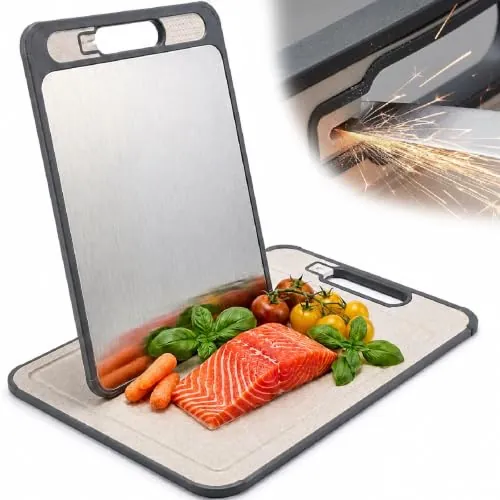 CYPHERTAN Titanium Cutting Board with Knife Sharpener