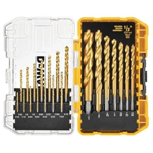 DEWALT 21 Pc. Titanium Nitride Coated Pilot Point Drill Bit Set