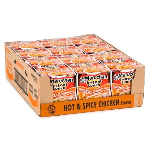 Maruchan Instant Lunch Hot & Spicy Chicken Ramen Noodles 12-Pack 2.25-Ounce