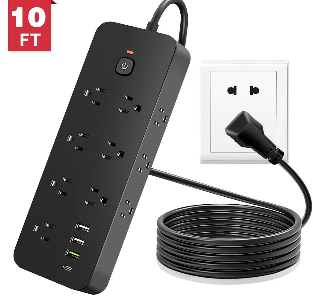 Meromore Flat Plug 13-Outlet Power Strip Surge Protector