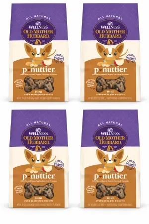 4-Pack 20oz Old Mother Hubbard Peanut Butter Flavor Mini Dog Biscuits