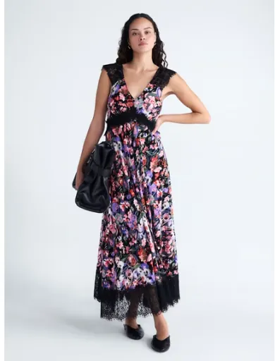 Scoop Women's Lace Maxi Dress, Sizes 0-18, Floral Print