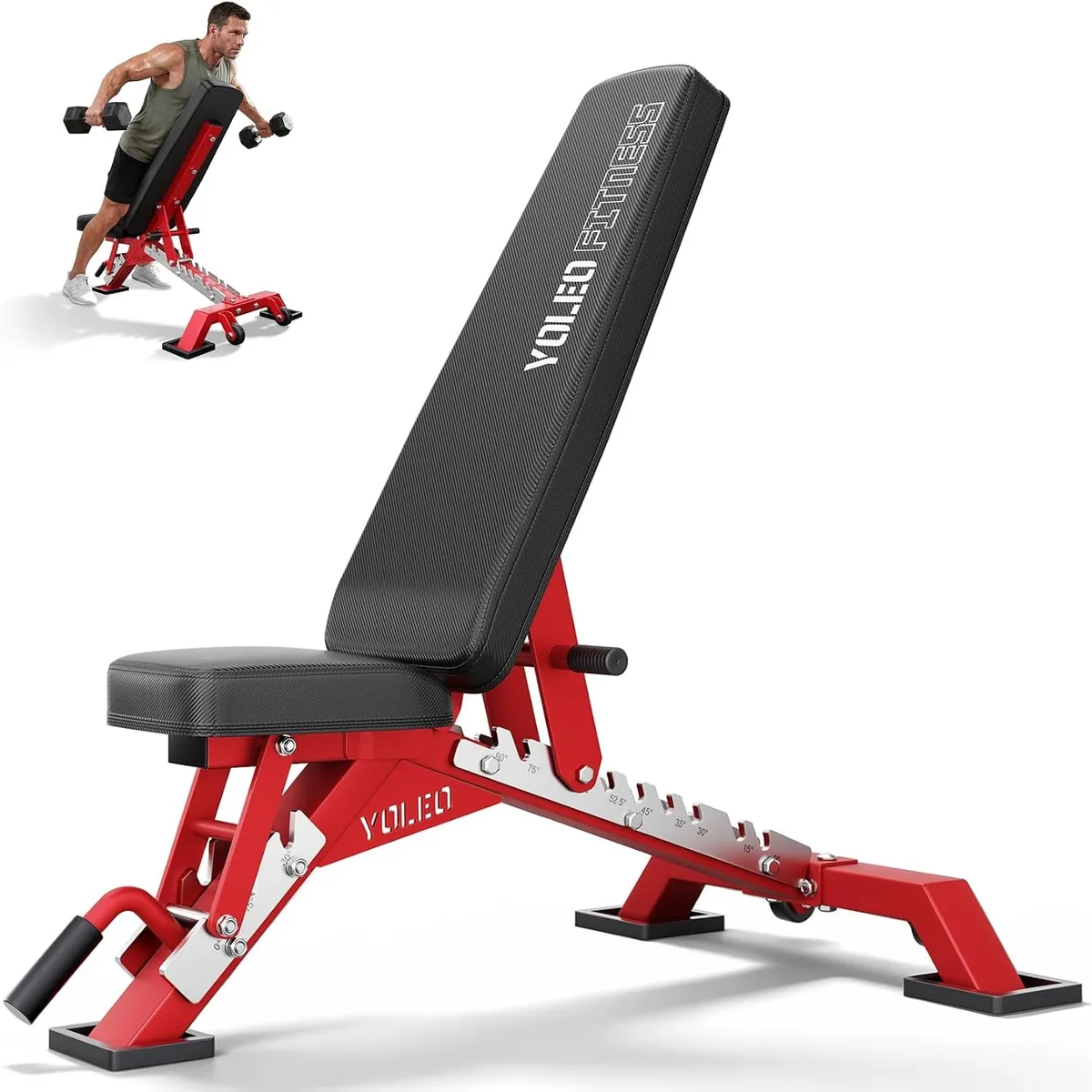 Yoleo Adjustable Weight Bench for Home Gym