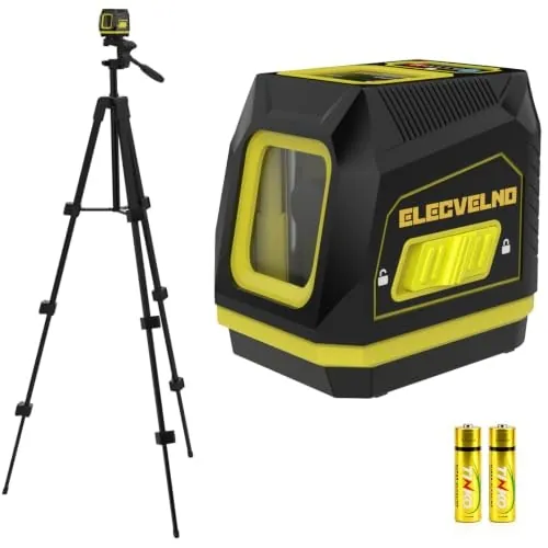 Elecvelno Self-Leveling Cross-Line Laser Level with Tripod