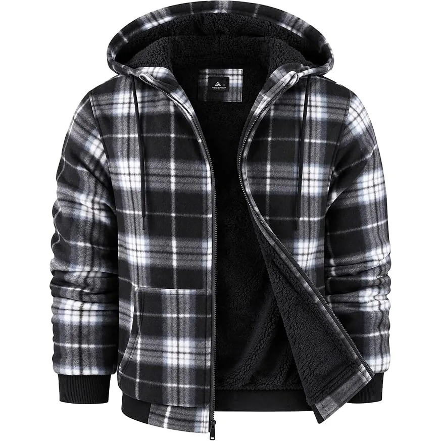 ZITY Hoodies for Men Flannel Fleece Sweatshirt