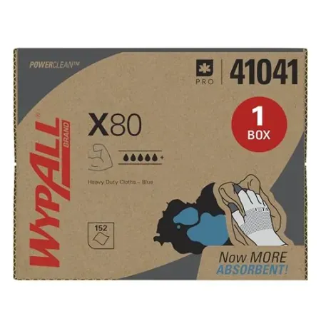 152-Sheet WypAll PowerClean X80 Cloths Heavy Duty Wipes