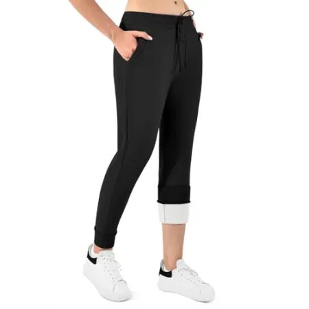 Walifrey Women's Fleece Lined Joggers