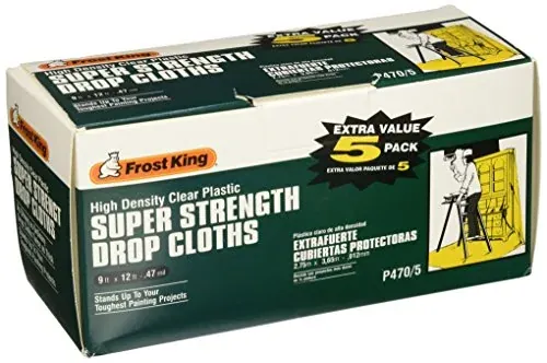 Frost King P470 Super Strength High Density Drop Cloths 9' x 12' x .47 mil