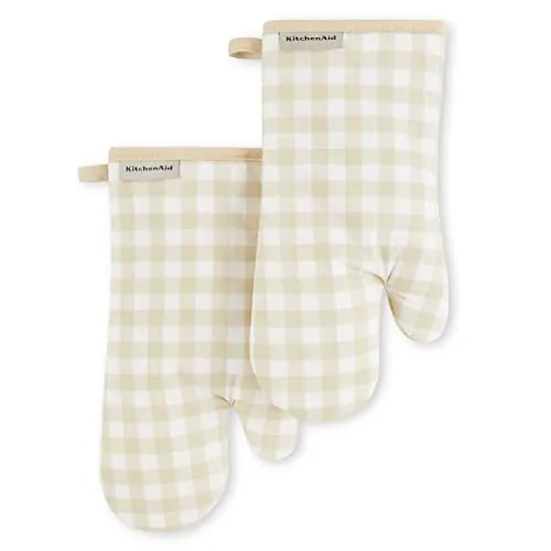 KitchenAid Gingham Soft Silicone Oven Mitt 2-Pack