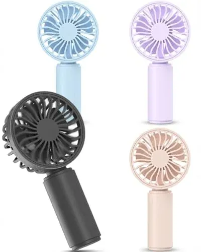 Jodno Rechargeable Mini Handheld Personal Fans 4-Pack