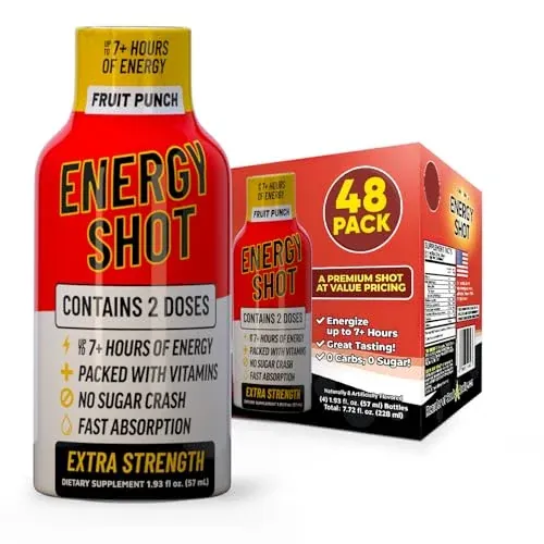 Fruit Punch Extra Strength Energy Shot 48 PK