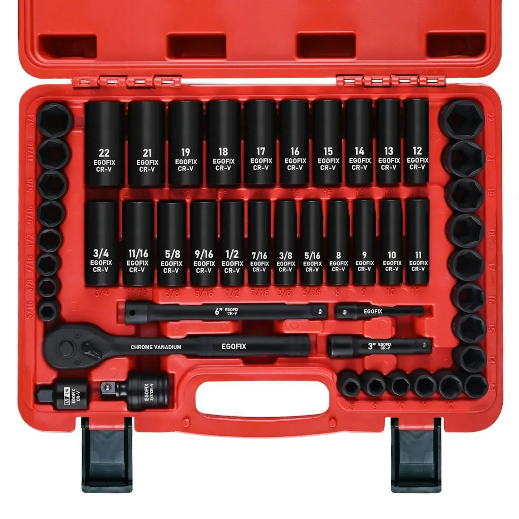 EGOFIX 50-Piece 3/8" Drive Impact Socket Set