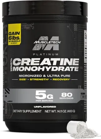80 Servings MuscleTech Platinum Pure Creatine Monohydrate Powder (14.11 oz)
