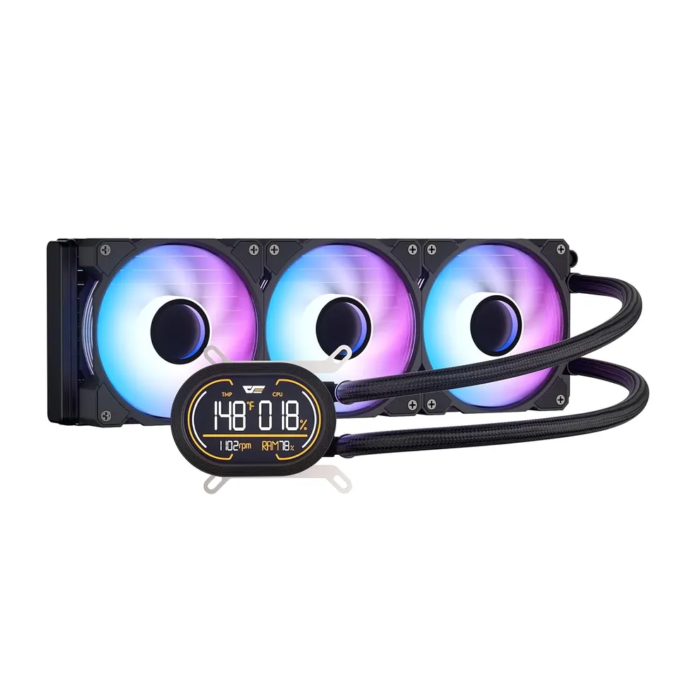 Selective Amazon Accounts darkFlash DH360D V1.2 with Display, CPU Monitoring, ARGB Sync, PWM Fans 360mm AIO $35 ($69.99