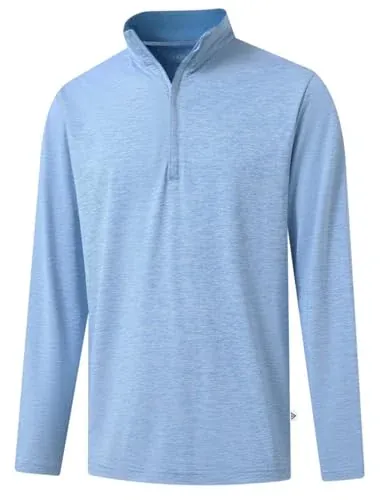M MAELREG Men's Dry-Fit Brushed Performance 1/4-Zip Golf Pullover (S-3XL)