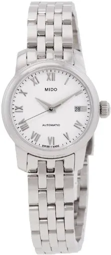 Mido Women's Baroncelli 25mm White Dial Automatic Date Watch