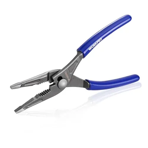 WORKPRO CR-V 8'' Long Nose Slip Needle Nose Pliers