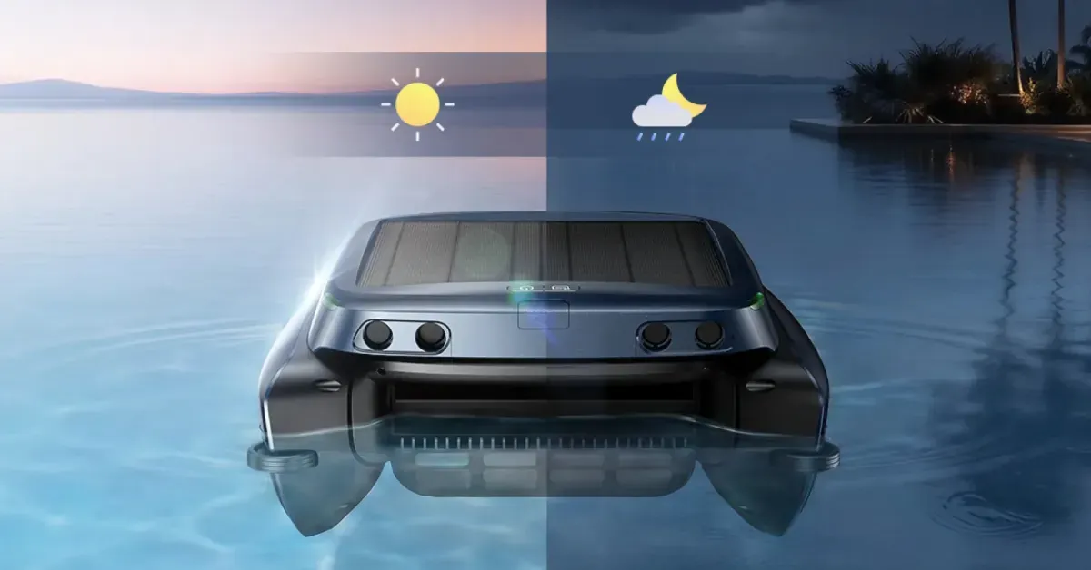 Beatbot’s newer solar-charging iSkim cordless robot pool skimmer at its second-lowest