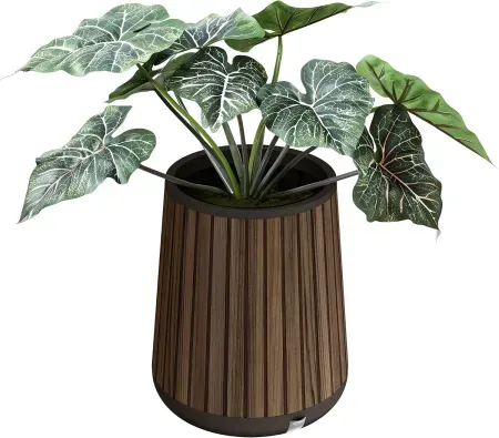 Keter Signature Conic 23.8" Large Wood Look Planter