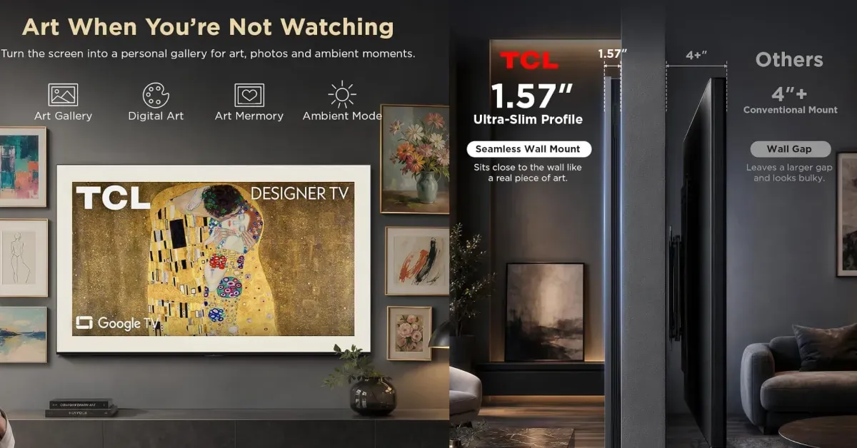 New TCL gallery-style mini-LED Google Smart TVs