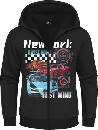 WENTTUO Men's Flannel Hoodie Fleece Sweatshirt Full Zip Up Jacket