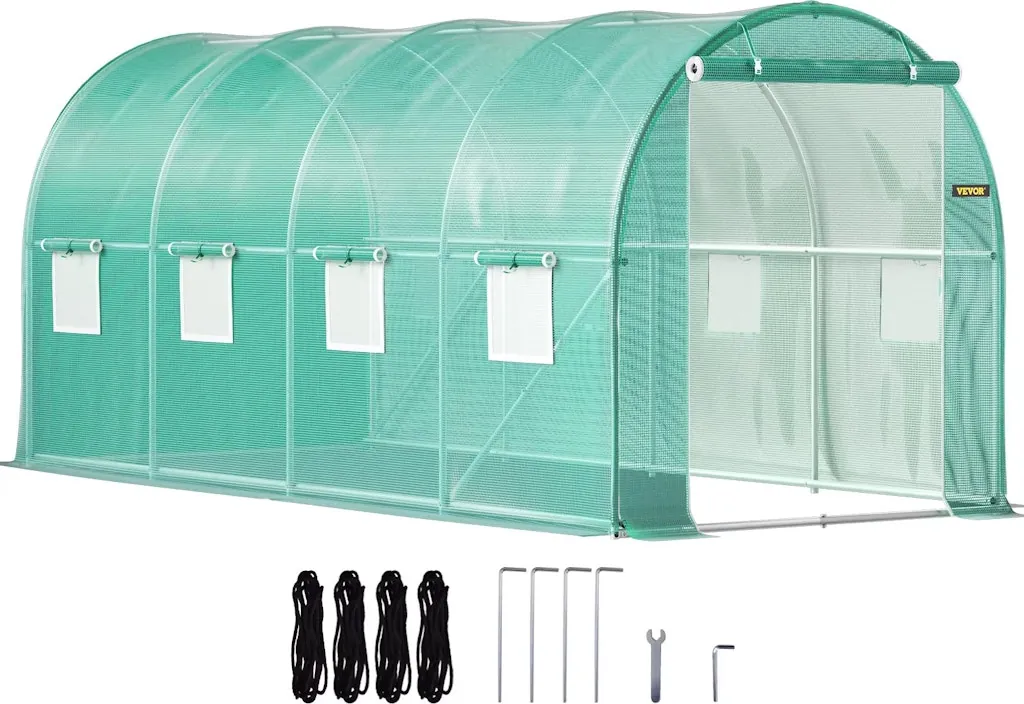 Vevor/SucceBuy 10x7x7-Foot Walk-in Tunnel Greenhouse w/ Galvanized Frame