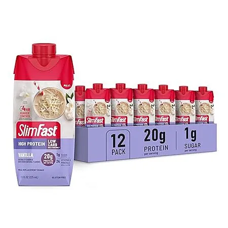 Select Accts: 12-Pack 11-Oz SlimFast Meal Replacement Shakes (Various Flavors)