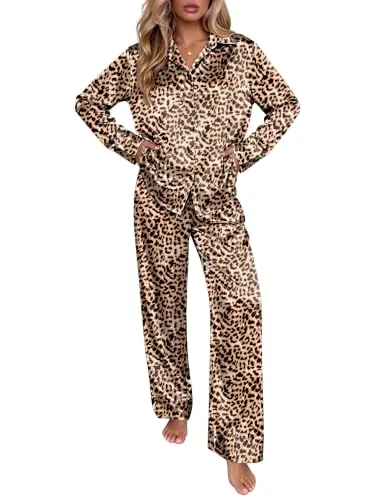 Ekouaer Silk Pajamas 2 Piece Set