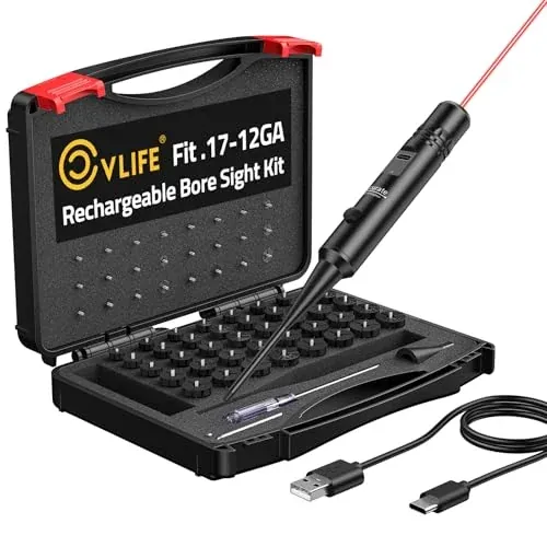 CVLIFE Rechargeable Bore Sight Laser Kit with 64 Adapters