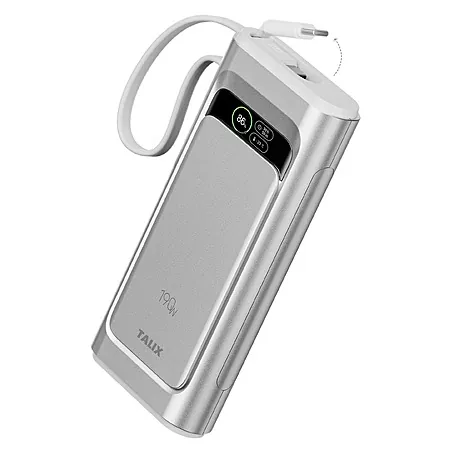 140W 3-Port TALIX 20000mAh Laptop Power Bank w/ Built-In USB-C Cable