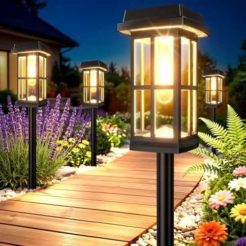 Ahaorigin Solar Pathway Lights Outdoor 8-Pack