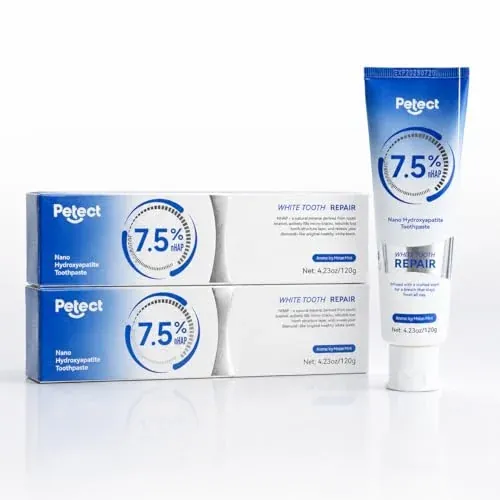 PETECT 2-Pack 7.5% Nano Hydroxyapatite Toothpaste ICY Melon Mint 4.23 oz - 2 Pack