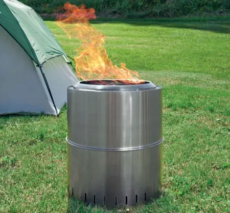 Ozark Trail 15" Smokeless Wood-Burning Camp Fire Pit w/ Carry Bag