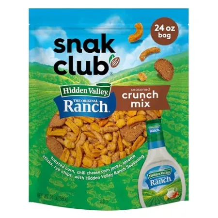 24oz Snak Club Crunch Mix w/ Hidden Valley Ranch Seasoning