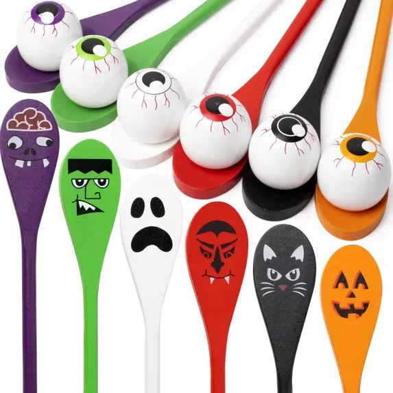 Halloween Eyeball Spoons Game Set 6-Pack