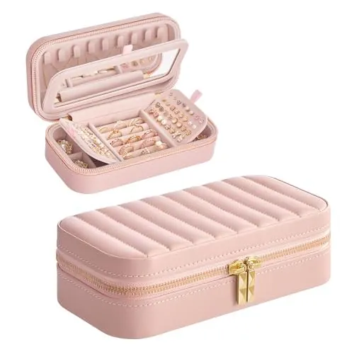 Songmics Portable Jewelry Case with Mirror