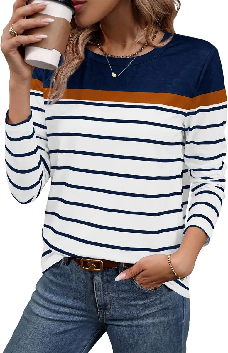 WIHOLL Striped Long Sleeve Shirt