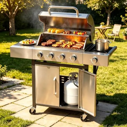 LazySunsets Luxury 4-Burner 49000 BTU Propane Outdoor Grill