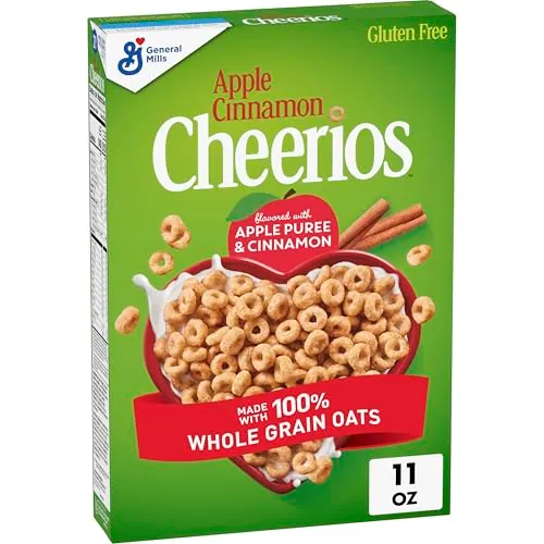 Cheerios Apple Cinnamon Cereal, Gluten Free, Whole Grain Oats, 11 oz