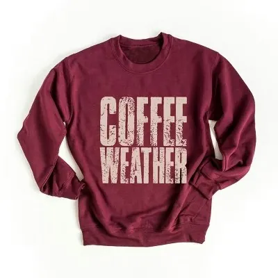 Simply Sage Market Coffee Weather Distressed Sweatshirt