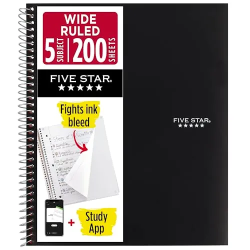 Mead Five Star 5-Subject Notebook