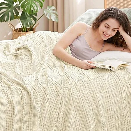 PHF Cooling Waffle Bamboo & Cotton Blanket (various)