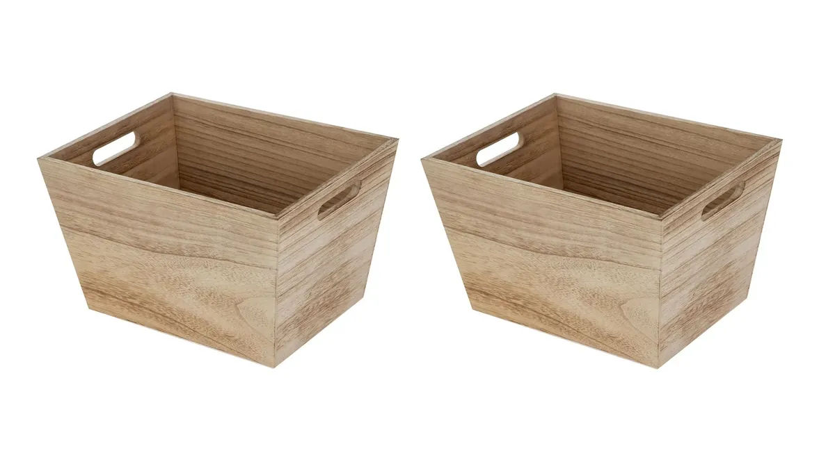 Better Homes and Gardens Wood Storage Bin 2 Pack