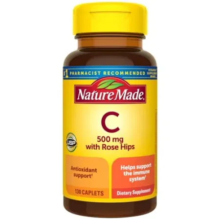 130-Count Nature Made 500mg Vitamin C with Rose Hips